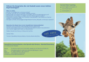 Kurs Gewaltfreie Kommunikation GFK - Carmen Peter